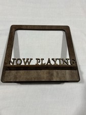 Now Playing Vinyl Record Stand, Tabletop Wooden Record Holder