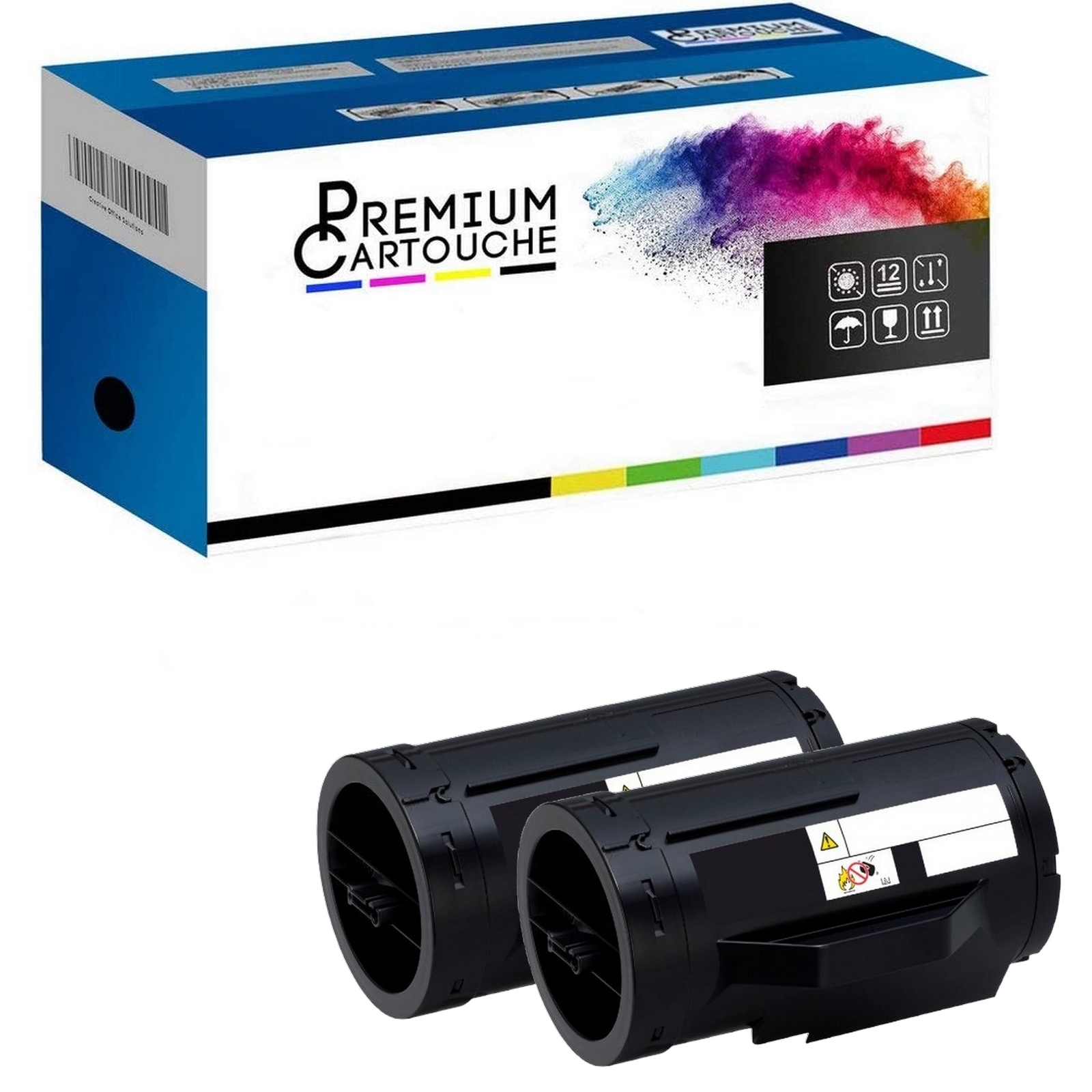 Pack de 2 toners noirs C13S050689 pour imprimante Epson WorkForce AL