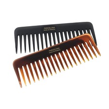 Parcelona French Fluffy Large Tortoise Shell and Black Cellulose Hair Combs 2