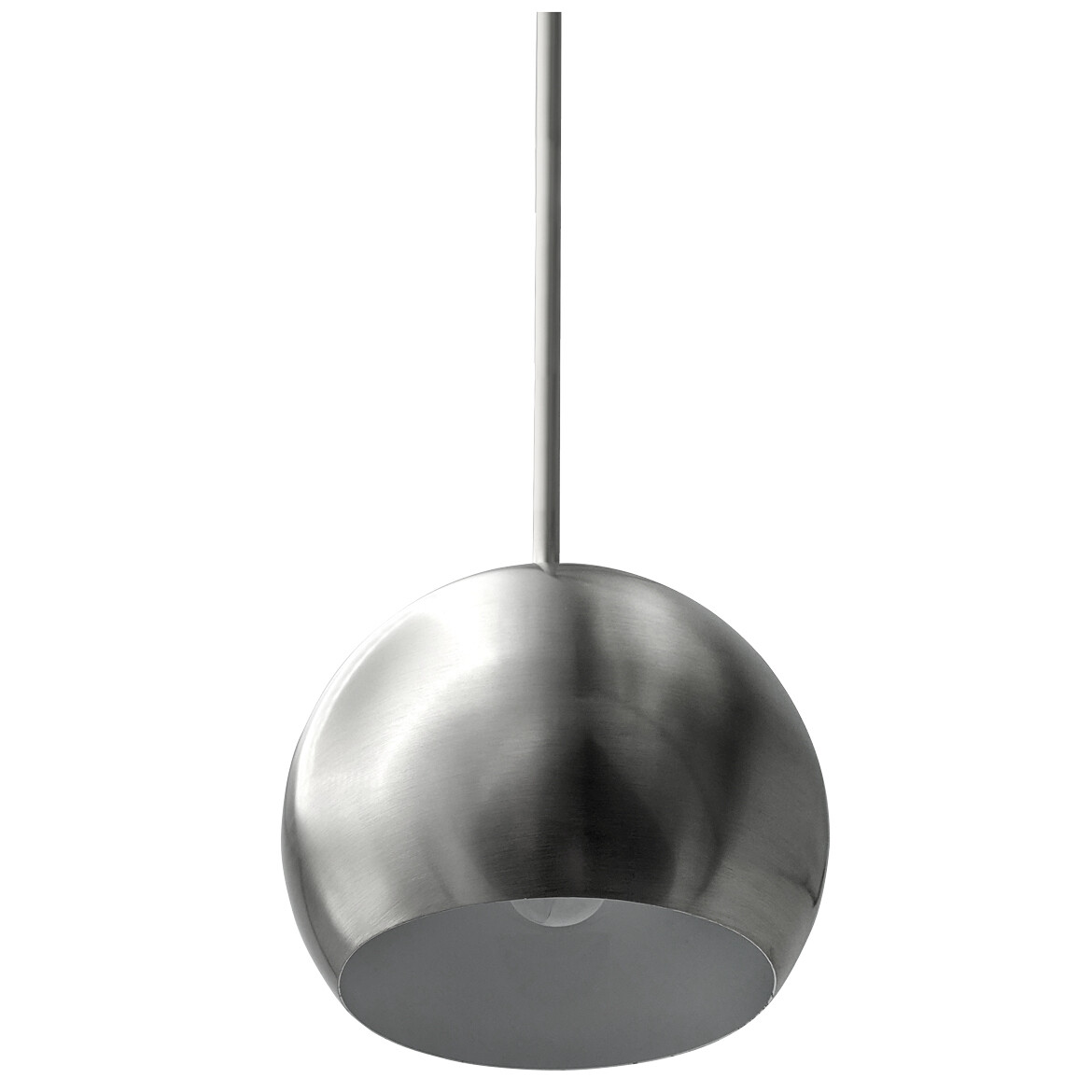 Pendant Light Fixtures, Brushed Nickel Canopy Rigid Stem Light, E26, 120V