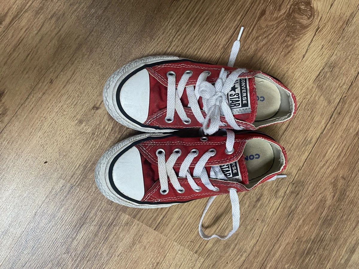Red Converse Shoes Kids Size UK 11 eBay