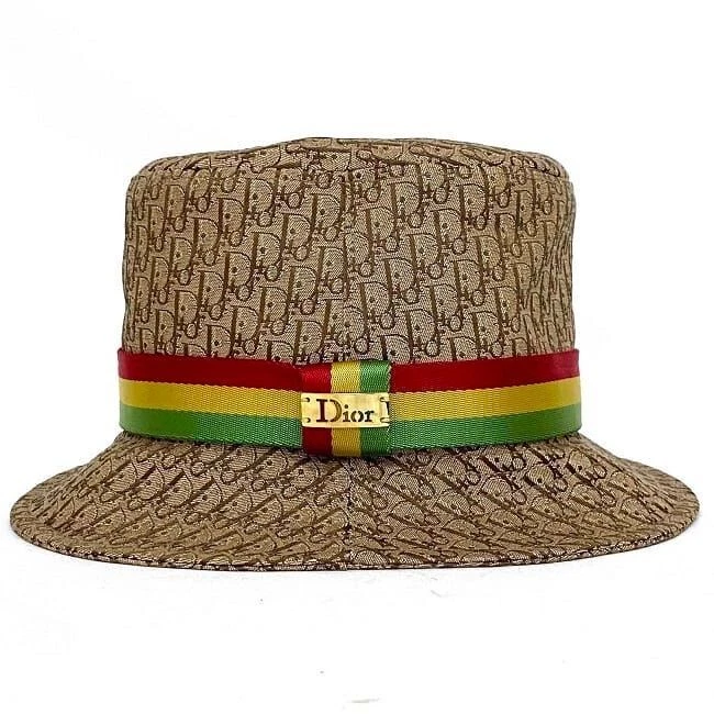 Christian Dior Trotter Seau Chapeau Accessoire Rasta Beige TTK04010 58 Femme