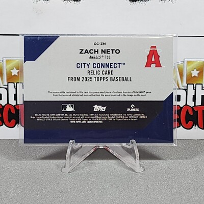 2025 Topps Series 1 ZACH NETO City Connect Game Used Relic #CC-ZN