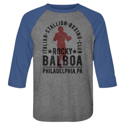 Rocky Balboa Boxing Club 3/4 Sleeve Movies Raglan