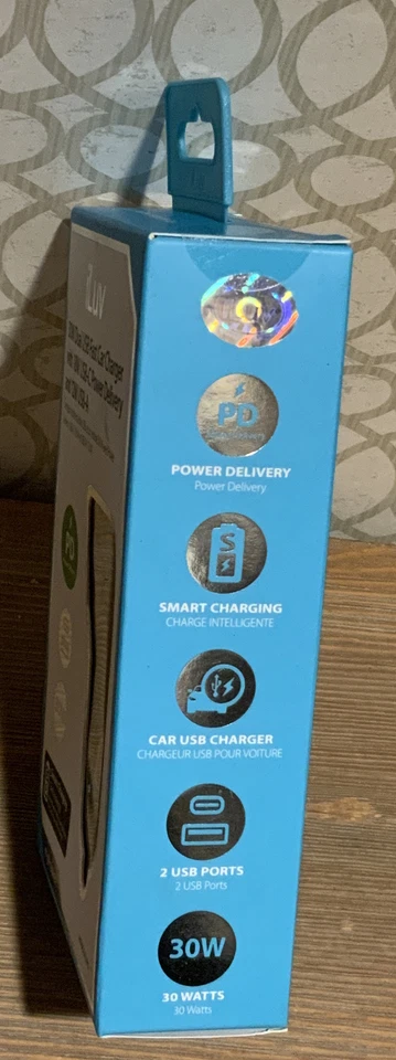 🍒 Cargador de Coche Rápido USB Doble 30W con Entrega de Alimentación USB-C de 18W y USB-A 12W 🆕 Foto 3 de 3