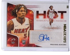 2020-21 NBA Hoops Hot Signatures Precious Achiuwa RC Rookie AUTO