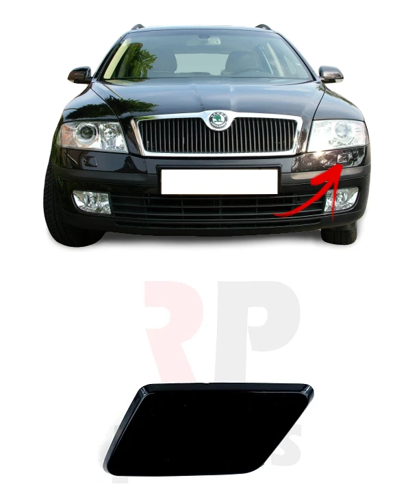 FOR SKODA OCTAVIA 1Z 04 08 NEW FRONT BUMPER HEADLIGHT WASHER COVER CAP LEFT