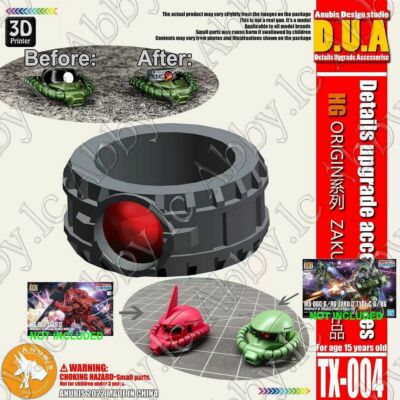 2X Mono eye for HG 1/144 Zaku II The Origin Char Red Comet C-5 R6 High Mobility