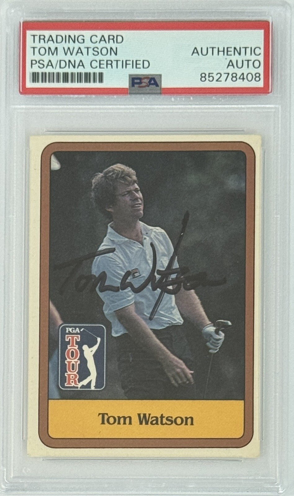 1981 DONRUSS GOLF PGA TOUR TOM WATSON SIGNED CARD PSA DNA COA AUTOGRAPHED