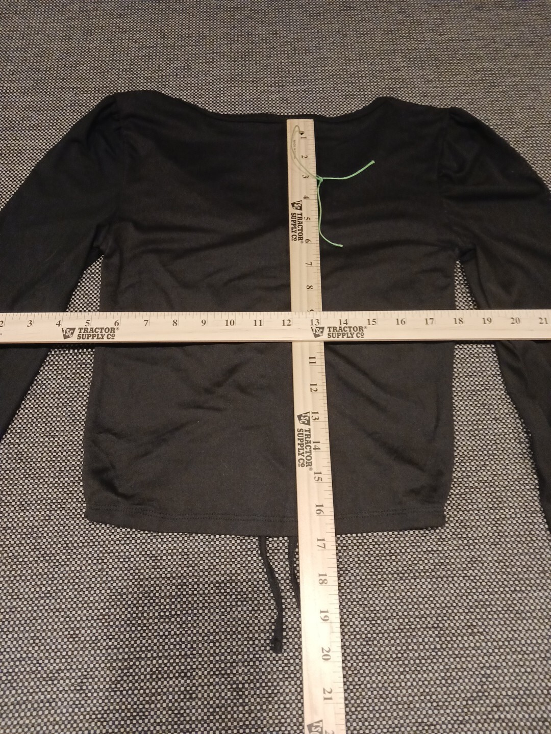 Women’s Black Long Sleeve Crop Top Size XS image 5