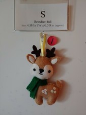 Handmade Reindeer - 3 Choices: New, Felt Hanging Ornament S 