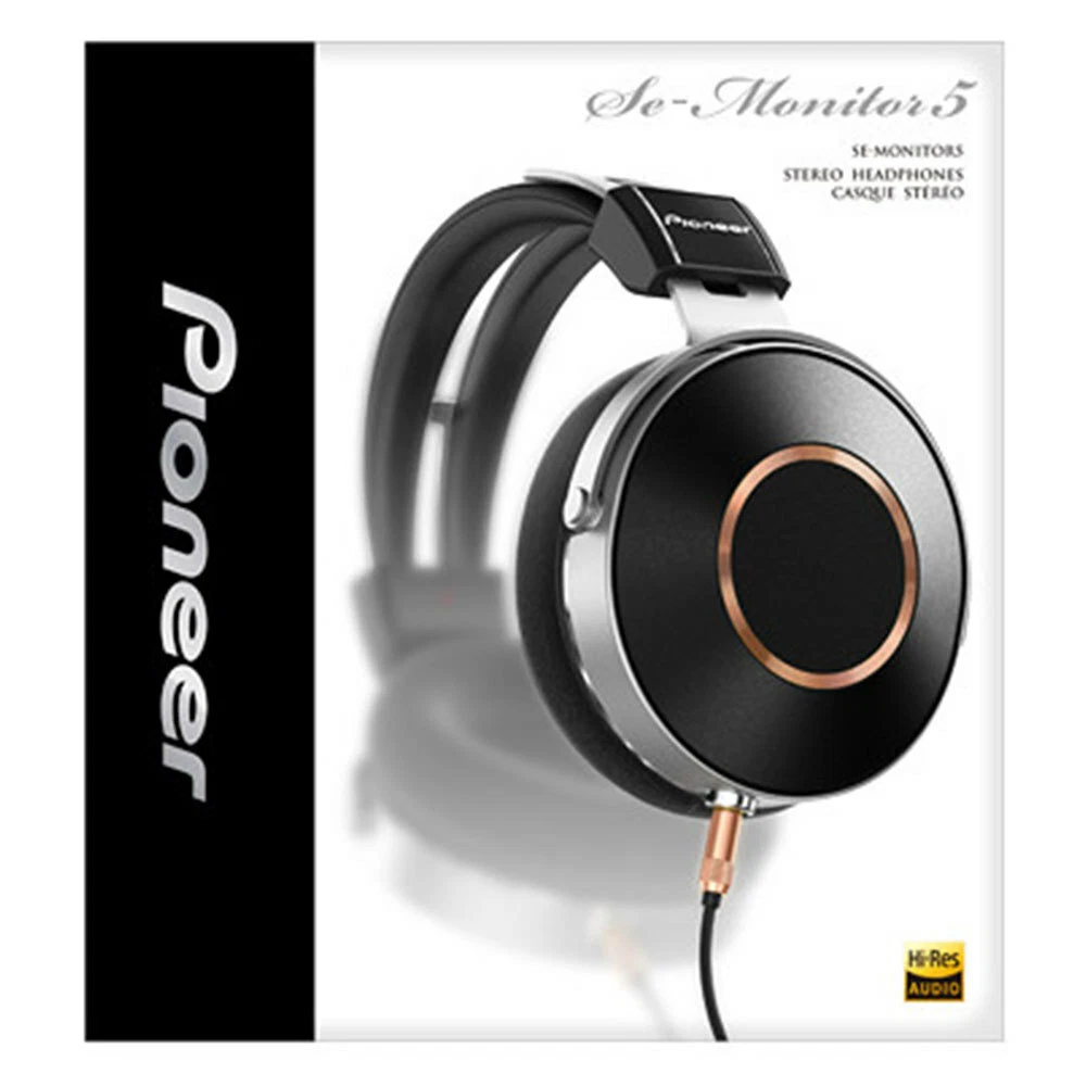 Pioneer SE-MONITOR5 Hi-Res Audio Stereo Audiophile Grade Headphones/50mm Driver
