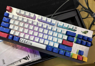 ASUS ROG Strix Scope mechanical keyboard Cherry MX Blue TKL GUNDAM