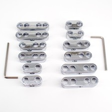 2sets 8.5mm 8.8mm 9mm Chrome Spark Plug Wire Separators Looms Chevy Ford 7343