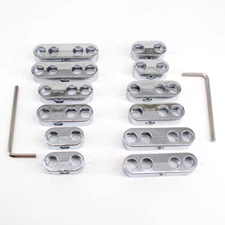 2sets 8.5mm 8.8mm 9mm Chrome Spark Plug Wire Separators Looms Chevy Ford 7343