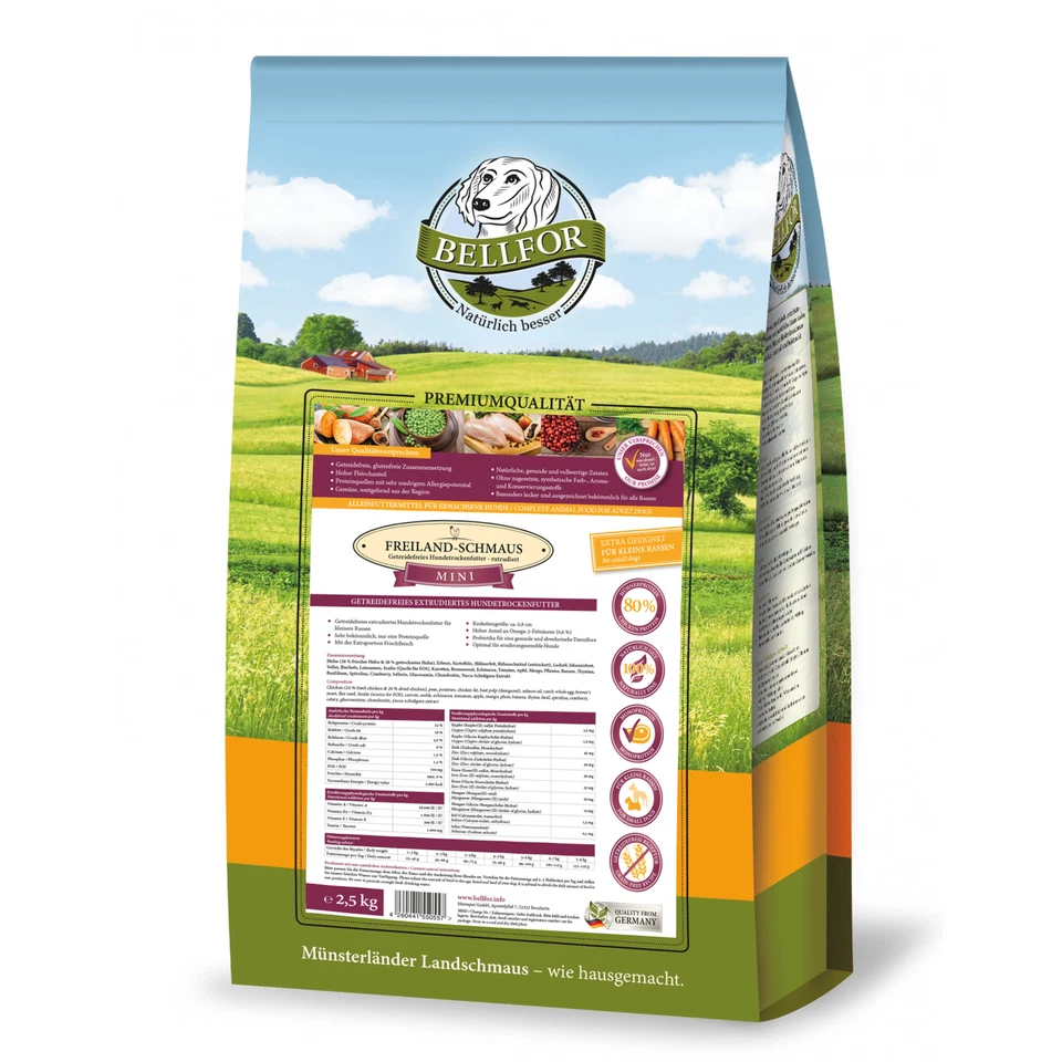 (5,00 EUR pro kg) FREILAND-SCHMAUS MINI - Huhn - getreidefrei (2,5 kg)  - Bild 2 von 4