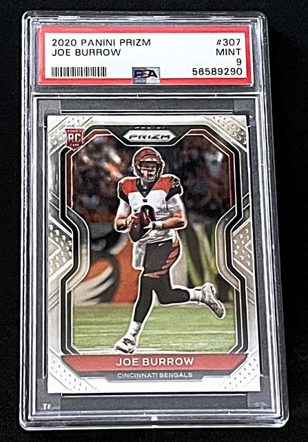 2020 Joe Burrow #307 • PSA Mint 9 • Panini Prizm Football Rookie Card