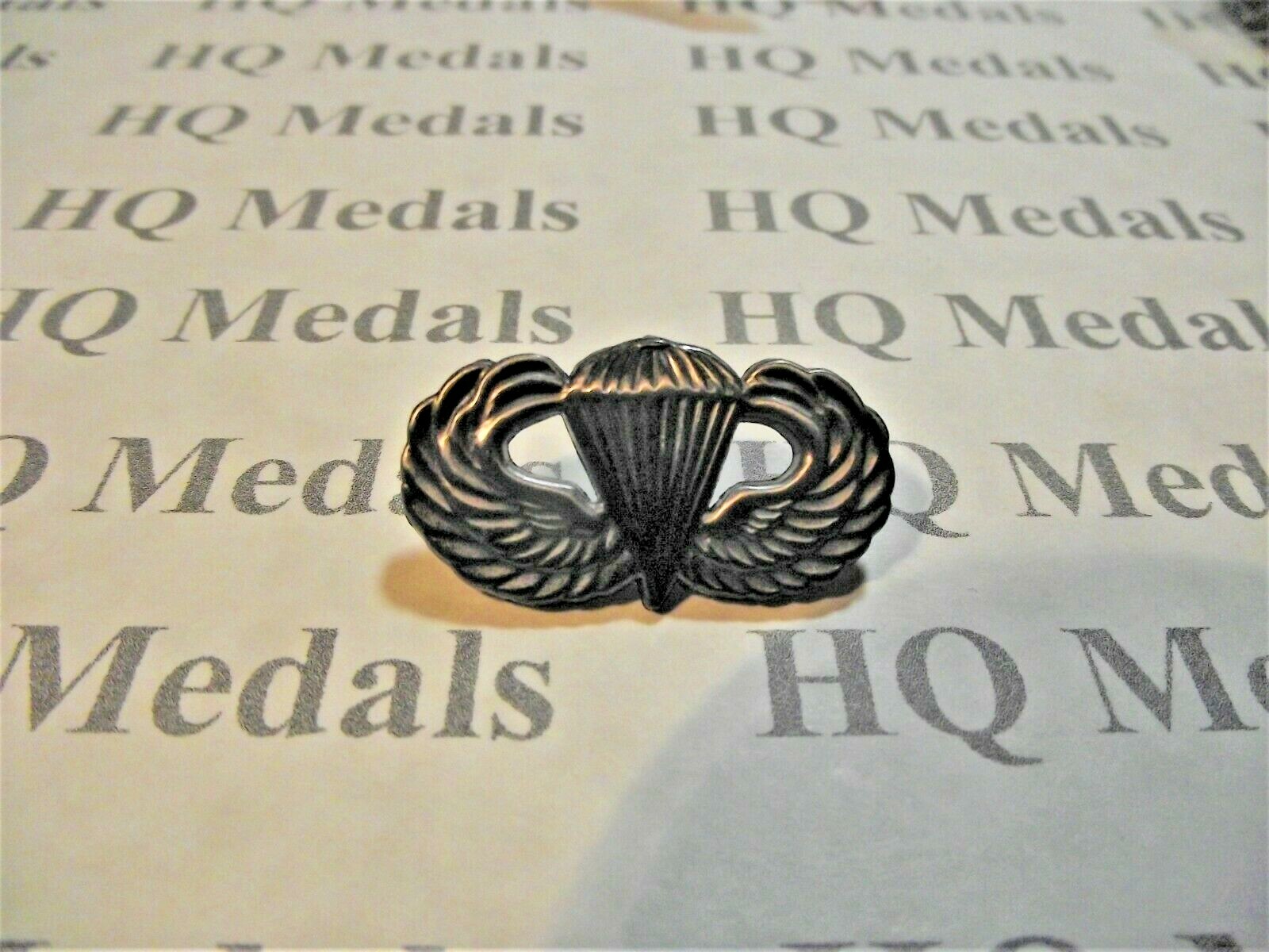 Jump Wings Paratrooper Badge Antique Silver tone Hat Pin 1.5 inch United States