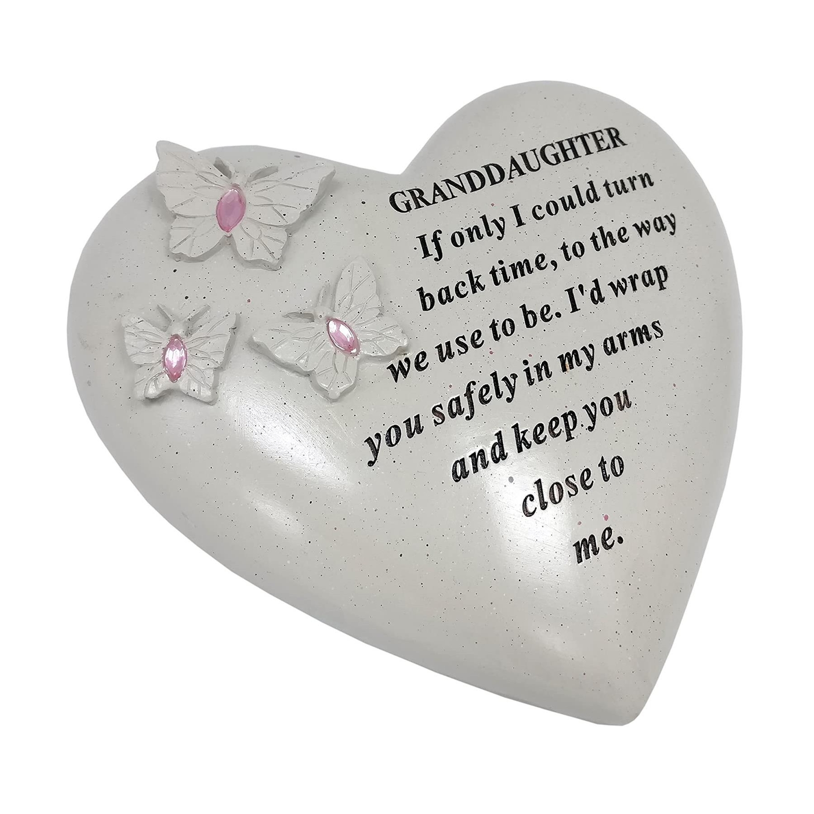 Graveside Plaque Granddaughter Memorial Butterfly Heart Remembrance Ornament