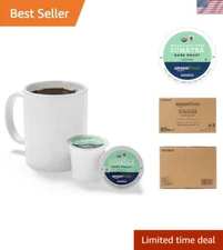 Fresh Organic Sumatra Dark Roast Coffee Pods - 80 Count Pack for Keurig Brewers