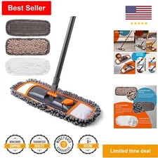 Microfiber Floor Cleaning Mop with 3 Reusable Pads - Extendable 55" Long Handle