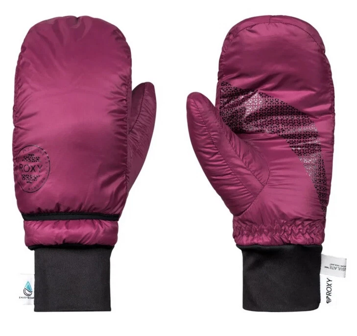 Roxy Women's Victoria Mitt Ski and Snowboard Mittens Size Medium Beet Red Glove