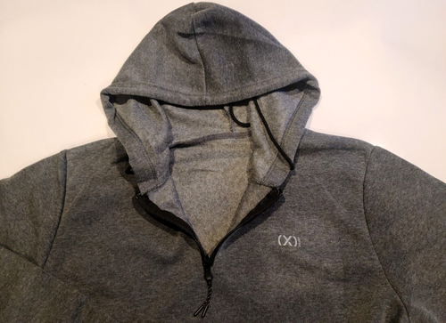 2(X)IST Men's Fleece Hoodie Sweatshirt Large Grey Stretch Performance Speed Dri - Picture 4 of 8