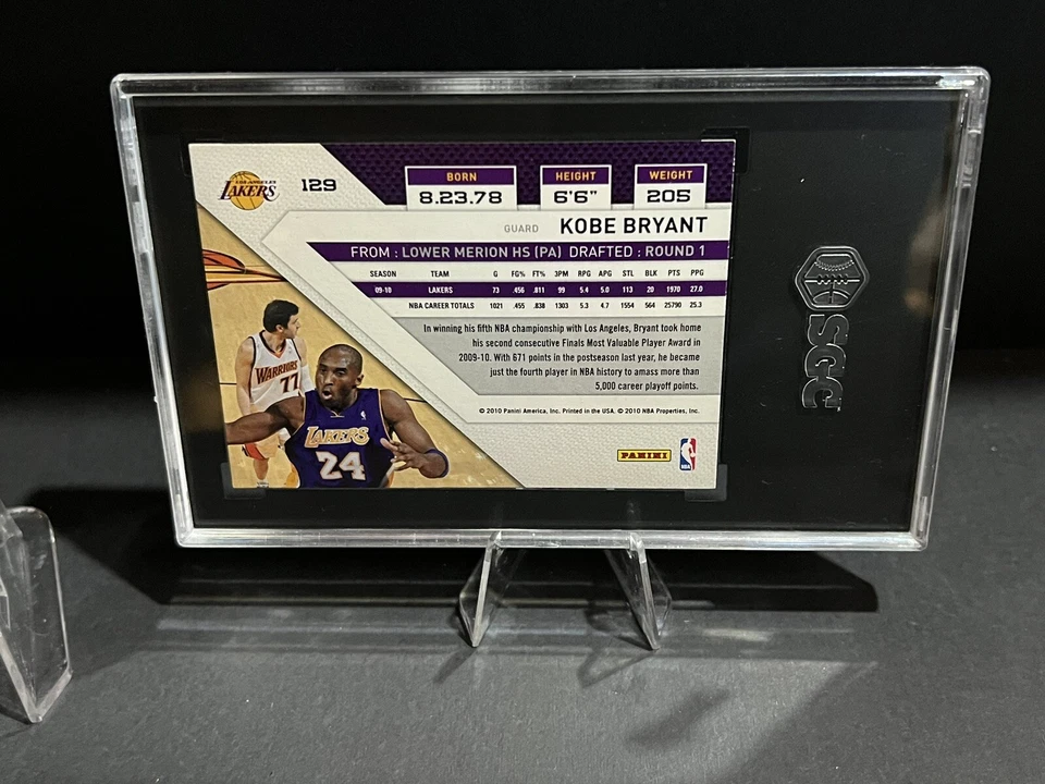 2010-11 Panini Threads Kobe Bryant #129 SGC 7 NM Los Angeles Lakers SP - Image 2 of 2