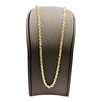 9ct 9K Yellow Gold Solid Oval Cable Link Chain Necklace 15.52 Grams 50.5cm. New