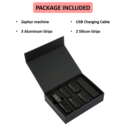 Zephyr Tattoo Wireless Rotary Pen with 5 Changeable Grips - Picture 5 of 6