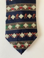 Tabasco Men's Necktie Tie Silk Satin Food Drink Hot Sauce Logo Made in USA 57"