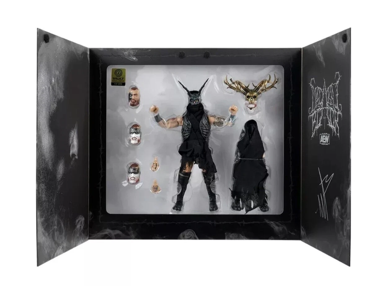 Figurine articulée noire Unrivaled Supreme Vault AEW The End Edition Malakai /3000