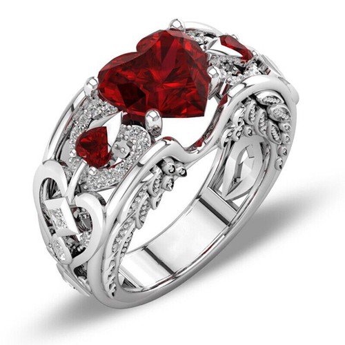 Cubic Zirconia Women Wedding Ring Rings Gift Elegant Size 6-10 - Bild 16 von 22