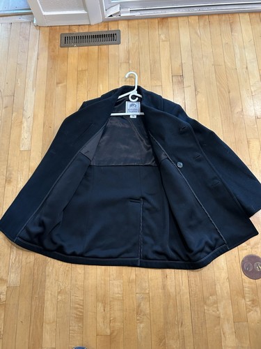 DSCP Quarterdeck Collection Military Heavyweight Black Wool Navy Peacoat 38L Men - Picture 16 of 16