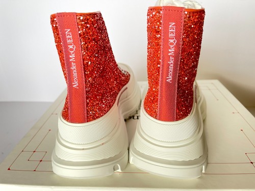 Alexander McQueen Chunky Tread Slick High Top Glitter Sneakers Boots Eur 39/US 9 - 第 5/11 張圖片