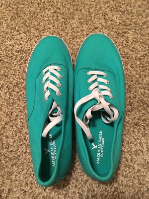 NEW American Eagle Women s Green Tennis Sneakers Flat Shoes Lace Up Size 10