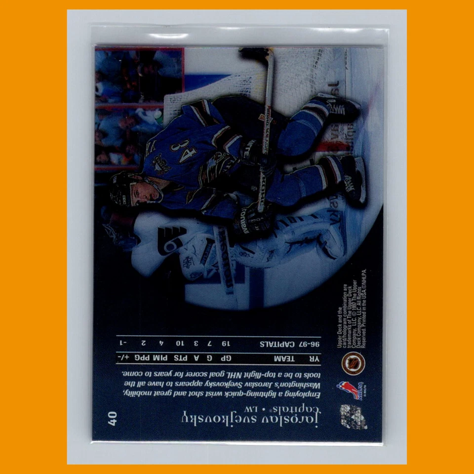Jaroslav Svejkovsky #40 1997 Upper Deck Ice Parallel Washington Capitals Hockey - Image 2 of 3