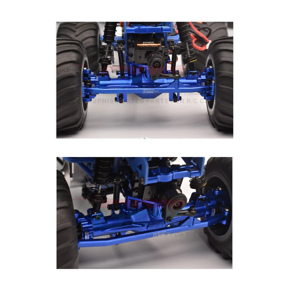 For LOSI 1/18 Mini LMT 4X4 RC Car Aluminum Front Rear Axle Housing Upgrade Parts - Image 2 of 4