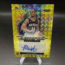 MICAH PEAVY 2025-26 TOPPS FINEST ELECTRIFYING AUTO YELLOW GEO REFRACTOR RC /35