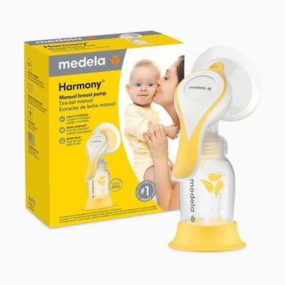 Medela Harmony Single Manual Breast Pump with Collection Bottle NEW IN BOX