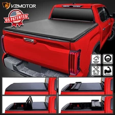 Fits 2022-2024 Toyota Tundra 5.5FT Truck Bed Quad 4 Fold Soft Tonneau Cover