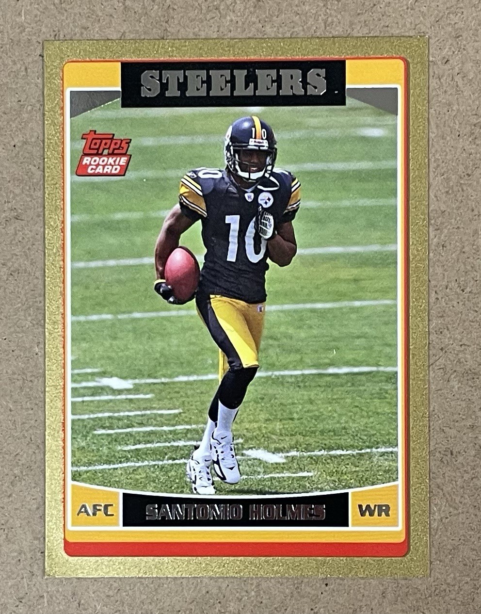Santonio Holmes Topps #352 Gold