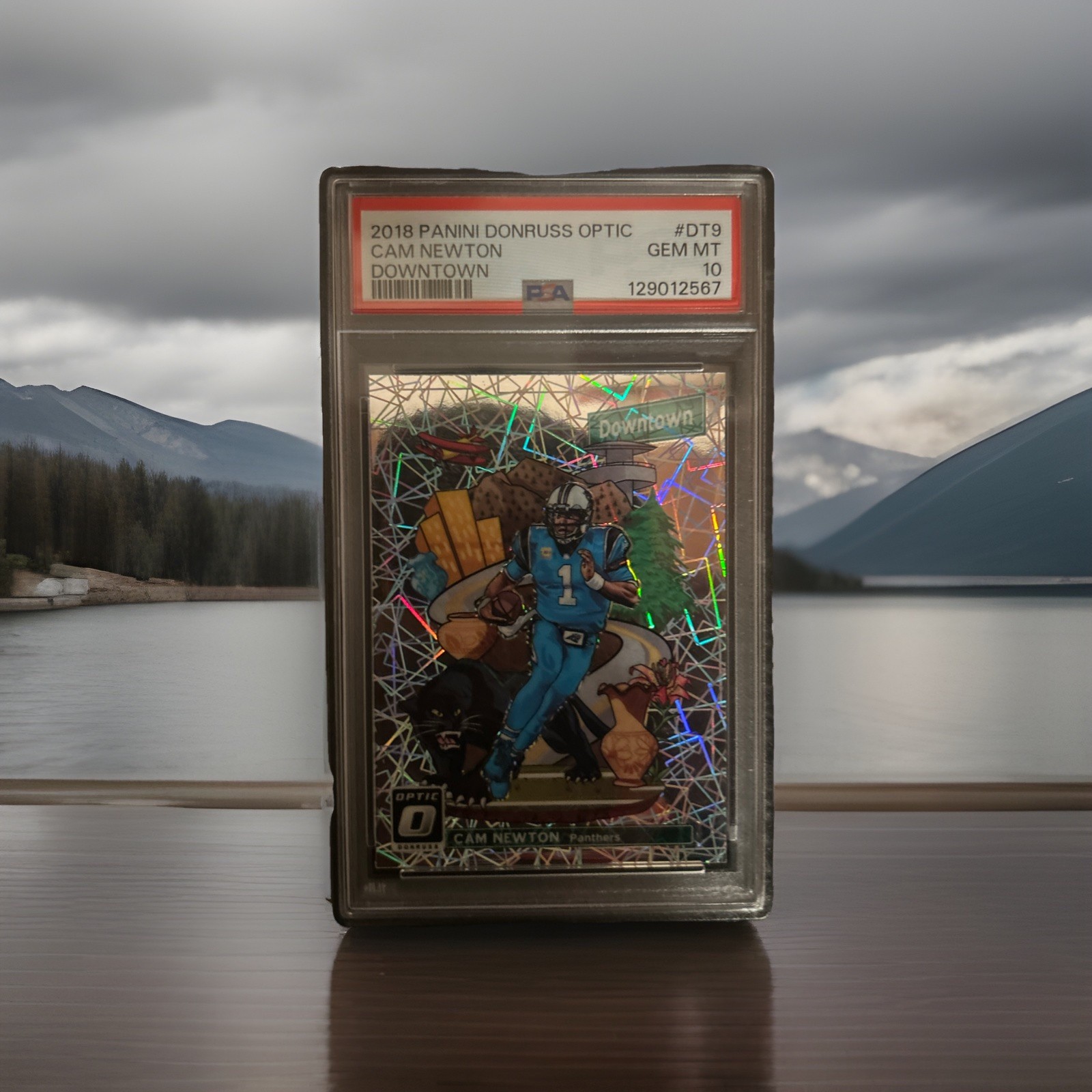 2018 Panini Donruss Optic Cam Newton Downtown DT9 🔥 PSA 10 🔥