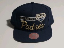 MLB San Diego Padres Mitchell Ness Snapback Hat Cooperstown Collection MWT 34