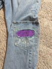 Evangelion Custom Thrashed Distressed Baggy Jeans Patchwork Anime Upcycle Rare — photo 10