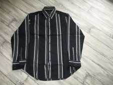 Chemise homme noire à rayures grises - Marque Carlo Filati - Taille XXL