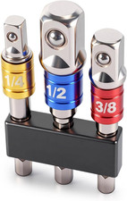 Hex Shank to Square Socket Adapter Set, 1/4", 3/8", 1/2", Impact Grade