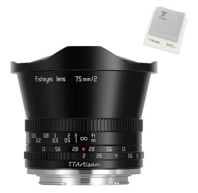 TTARTISAN APS-C 7.5mm F2.0 Large Aperture Lens with E Mount Miroless Camera