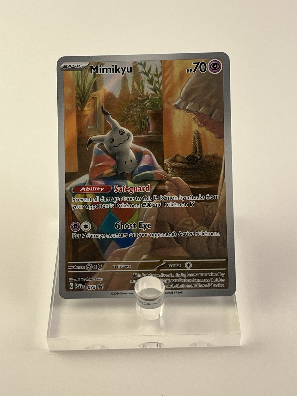 Pokemon TCG Mimikyu 075 SVP Scarlet & Violet Promo Holo English New Mint NM