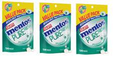 Mentos Pure Fresh Sugar-Free Spearmint Gum, 120 Pieces, with Xylitol, 3 Pack